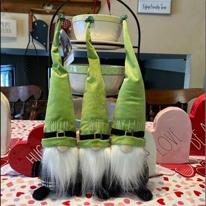 Rae Dunn Gnomes 🍀TRIPLETS🍀St. Patty day, decor🍀